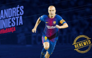 Barca XÁC NHẬN trói chân thành công Andres Iniesta