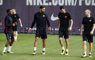 Dàn sao Barca tập luyện cật lực trước đại chiến với Atletico