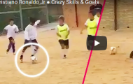 Con trai Ronaldo gây sốt với kỹ thuật điêu luyện