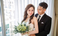 Ngắm bộ ảnh cưới đẹp lung linh của tiền vệ Quốc Chí
