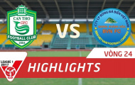 XSKT Cần Thơ 1-2 Sanna Khánh Hòa BVN (Vòng 24 V-League 2017)