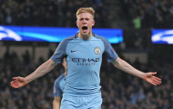 De Bruyne xứng danh cầu thủ xuất sắc nhất Ngoại hạng Anh