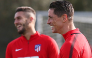El Nino cười tít mắt trong ngày tập luyện vất vả của Atletico Madrid