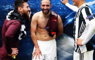 Higuain bị 'dìm' tơi tả trong tấm hình chụp cùng Messi