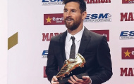 Chùm ảnh Messi cùng gia đình và đồng đội nhận Chiếc giày vàng