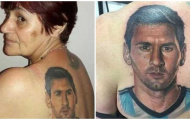 Fan nữ 54 tuổi khoe hình xăm Messi giống y như đúc