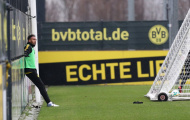 Aubameyang trầm tư trong buổi tập cuối ở Dortmund?