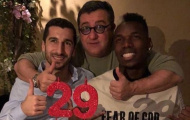 Mkhitaryan tổ chức sinh nhật bên cạnh Pogba và Raiola