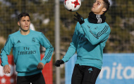 Ronaldo mắt sưng to trong buổi tập mới nhất của Real Madrid