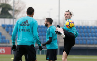 Bale hưng phấn trên sân tập Real Madrid