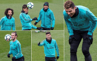 Ronaldo sung sức trên sân tập, chờ bắn hạ PSG