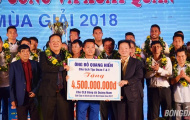 Quảng Nam FC nhận 'mưa' tiền thưởng ở lễ xuất quân V-League 2018