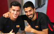 Suarez và Coutinho thản nhiên chơi bóng trên bàn bóng bàn