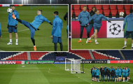 Ronaldo và đồng đội chỉnh thước ngắm ở Parc des Princes