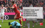Ribery ghi dấu cột mốc đáng nhớ cho Bundesliga