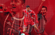 Lewandowski cán mốc khủng cùng Bayern