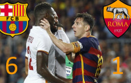 AS Roma bầm dập với Barcelona ở lần đối đầu gần nhất