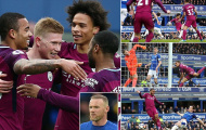 Hủy diệt Everton, Man City chờ lấy cúp ở derby Manchester