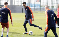Sergio Busquets trở lại tập luyện trước đại chiến với AS Roma