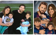 Gia đình hạnh phúc của Messi được họa thành tranh 3D