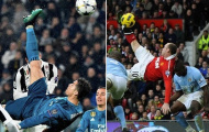 Ronaldo tái hiện siêu phẩm 'xe đạp chổng ngược' của Wayne Rooney