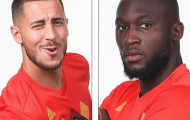 Lukaku tạo dáng cực ngầu bên cạnh Hazard