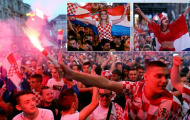 CĐV Croatia ăn mừng ngợp trời, không thiếu gái đẹp và pháo sáng