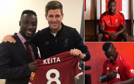 Naby Keita rạng rỡ cầm áo đấu ra mắt Liverpool