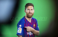 Messi khoe bản patch dành cho nhà vô địch La Liga trên áo đấu mới
