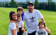 Tranh thủ xả hơi, gia đình Messi diện đồ cực chất