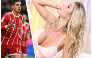 Giở thói trăng hoa, James Rodriguez 'thả thính dạo' với mỹ nữ ngực khủng