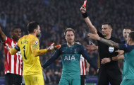 Đây, điều Hugo Lloris đã làm sau chiếc thẻ đỏ trong trận hòa PSV