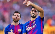 Đây, phần quà đặc biệt Messi tặng Suarez sau cú hat-trick 'đốt lưới' Real