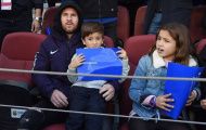Biểu cảm khó đỡ của quý tử nhà Messi trong ngày Barca hủy diệt Real