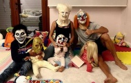 Ronaldo và gia đình hóa trang cực dị đón Halloween