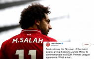 Vì sao Salah từ chối danh hiệu 'hay nhất trận' của Sky Sports?