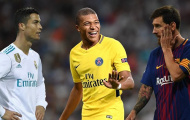 Sốc! Kylian Mbappe ghi bàn nhiều hơn Messi và Ronaldo cộng lại