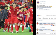 Văn Lâm, Văn Hậu gửi thông điệp 'đốn tim' NHM sau khi đả bại Jordan