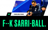 Sốc! Fan Chelsea chửi thẳng 'Sarri-ball khốn kiếp' trên khán đài