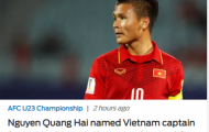 Báo châu Á nói điều thật lòng về băng đội trưởng của Quang Hải tại U23 Việt Nam