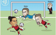 Biếm họa: Trọng tài ban ơn cho Sarri; De Gea không sợ kẻ địch mạnh...