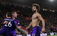 Salah tạo ra cú lừa đỉnh cao khi ăn mừng bàn thắng của Liverpool