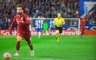 Van Dijk ăn mừng bàn thắng trước cả khi Salah ghi bàn