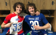 SỐC: David Luiz bất ngờ đụng độ 'anh em sinh đôi' ngay trong trận đấu