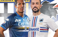 Parma và Sampdoria mặc áo 'mashup' khi gặp nhau