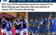 AFC 'tặng quà' bóng đá Việt Nam sau khi Hà Nội, Bình Dương đi tiếp tại AFC Cup