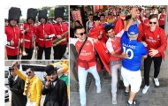 Fan hâm mộ Arsenal và Chelsea 'đại chiến' trên đường phố Baku