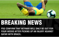XONG! Đã rõ mức độ nghiêm trọng chấn thương của Neymar