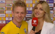 Cao hứng sau chiến thắng, sao Man City 'cưỡng hôn' nữ phóng viên xinh đẹp