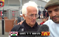 CĐV lớn tuổi của M.U bật khóc sau trận hòa Southampton